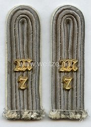 Wehrmacht Heer Paar Schulterstücke für einen Leutnant Maschinengewehr-Abt. Nr. 7