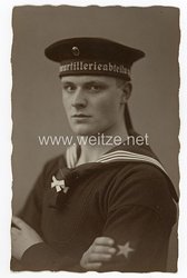 Reichsmarine Portraitfoto, Matrose einer Marineartillerieabteilung