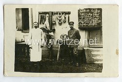 Erster Weltkrieg Fotopostkarte einer Schlachterkompanie 