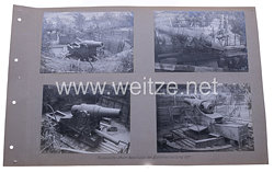 Deutsches Kaiserreich Fotoalbum, russisches 28 cm Geschütz der Batteriestellung 144