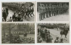 Wehrmacht Heer Fotogruppe, Einmarsch der Soldaten in die Heimatstadt mit verliehenen E.K.2 1939