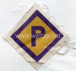 Brustabzeichen "P" für polnische Fremdarbeiter