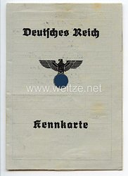 III. Reich - Kennkarte für eine Frau des Jahrgangs 1919 aus Bad Gandersheim