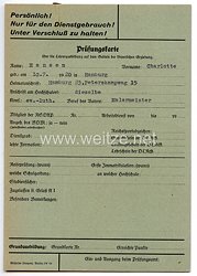 III. Reich - Prüfungskarte über die Lehrerausbildung auf dem Gebiete der körperlichen Erziehung
