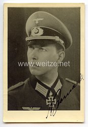 Heer - Originalunterschrift von Ritterkreuzträger Major Horst Niemack