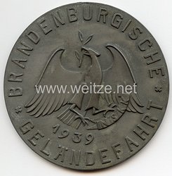 NSKK - nichttragbare Teilnehmerplakette - " Brandenburgische Geländefahrt 1939 "