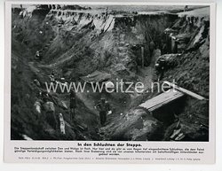III. Reich - gedrucktes Pressefoto " In den Schluchten der Steppe " 21.9.1942