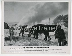 III. Reich - gedrucktes Pressefoto " Ein alltägliches Bild von der Ostfront " 20.4.1942