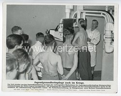 III. Reich - gedrucktes Pressefoto " Sie treten an zum Schutz ihrer Heimat " 15.8.1944