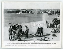 III. Reich - gedrucktes Pressefoto " Vom Hafen von Zara aus " 29.9.1943