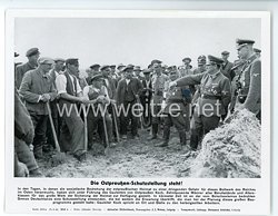 III. Reich - gedrucktes Pressefoto " Die Ostpreußen - Schutzstellung steht! " 29.8.1944