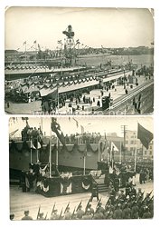 Reichsmarine Fotos, Stapellauf von Kriegsschiffen
