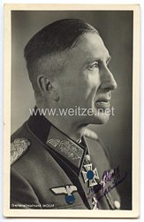 Heer - Faksimileunterschrift von Ritterkreuzträger Generalleutnant Ludwig Wolff