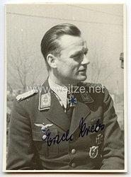 Luftwaffe - Originalunterschrift von Ritterkreuzträger Major Erich Krebs