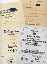 Luftwaffe - Urkundengruppe für einen späteren Unteroffizier im Stabsschwarm III./Lehrgeschwader 1