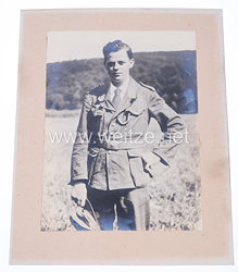 Wehrmacht Heer Foto, Soldat in Tropenuniform