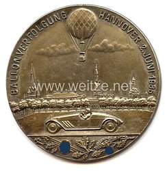 DLV / NSKK - nichttragbare Teilnehmerplakette - " Ballonverfolgung Hannover 24. Mai 1936 "