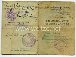 III. Reich / Reichskommissariat Ostland - Personenausweis für einen Frau des Jahrgangs 1912