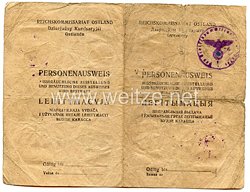 III. Reich / Reichskommissariat Ostland - Personenausweis für einen Frau des Jahrgangs 1908