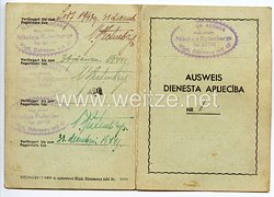 III. Reich / Lettland - Nikolaja Aptieka ( Apotheke ) - Dienst Ausweis für eine Frau