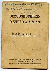 III. Reich / Lettland - Direktorium für Wirtschaft und Transportwesen - Bezugsbüchlein für einen Jungen des Jahrgangs 1925