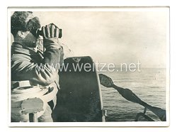 Kriegsmarine Pressefoto: Matrose am Ausguck 
