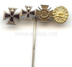 Miniaturspange eines Frontkämpfers im 1. Weltkrieg - 4 Auszeichnungen