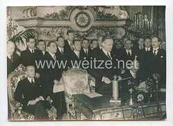 3. Reich Pressefoto: Reichsminister Ribbentrop und Außenminister Bonnet