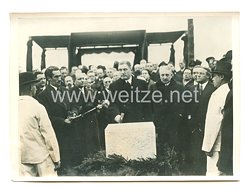 3. Reich Pressefoto: Grundsteinlegung zum deutschen Pavillon in Lüttich 8.1.1939