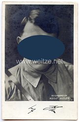 III. Reich - Originalunterschrift von Adolf Hitler auf einer Propaganda-Postkarte