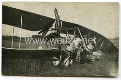 1. Weltkrieg Deutsches Heer Foto, Abgestürztes Flugzeug