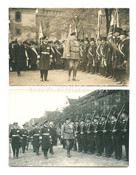 Weimarer Republik Foto, General von Hindenburg schreitet die Front ab