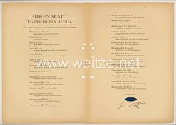 Ehrenblatt des deutschen Heeres - Ausgabe vom 28. März 1943