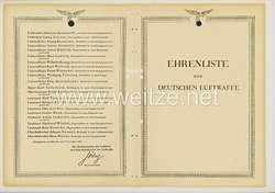 Ehrenliste der Deutschen Luftwaffe - Ausgabe vom 2. November 1942
