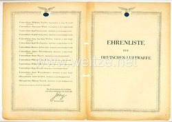 Ehrenliste der Deutschen Luftwaffe - Ausgabe vom 23. November 1942