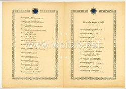 Verleihungsliste für das Deutsche Kreuz in Gold - Februar 1943