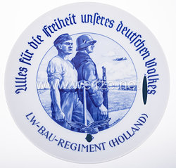 Ehrenschale aus Meißner Porzellan " LW-Bau-Regiment (Holland) "