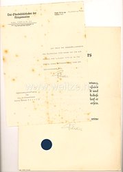 Kriegsmarine - zwei Originalunterschriften von Großadmiral Dr. h.c. Raeder