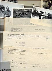 Luftwaffe - Dokumenten- und Fotogruppe für den Deutschen Kreuz in Gold Träger Oberleutnant Otto Decker der 8./Jagdgeschwader 52