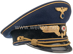 III. Reich Deutsche Reichsbahn dunkelblaue Schirmmütze für einen Reichsbahndirektor