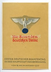 III. Reich - Propaganda-Postkarte - " Erster Deutscher Beamtentag 18.-24. Oktober 1937 "