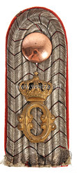 Württemberg Einzel Schulterstück für einen Leutnant im Grenadier-Regiment Königin Olga (1. Württembergisches) Nr. 119