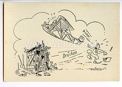 Deutscher Luftsport-Verband ( DLV ) - Propaganda-Postkarte - " Drücken ... Drücken "