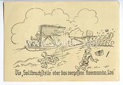Deutscher Luftsport-Verband ( DLV ) - Propaganda-Postkarte - " Die Sollbruchstelle oder das vergessene Kommando LOS "