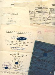 Luftwaffe - Dokumentengruppe für einen späteren Gefreiten der 5./Fallschirm-Pz.-Gren.-Rgt.1 " Hermann Göring " des Jahrgangs 1925