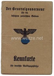 III. Reich - Der Generalgouverneur für die besetzten polnischen Gebiete - Kennkarte für deutsche Volkszugehörigkeit