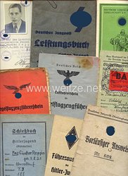HJ - Dokumentengruppe eines Hitlerjungen und späteren Gefreiten der 1./Übungs-Staffel-Luftlandegeschwader 1