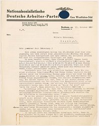 III. Reich - Originalunterschrift von Josef Wagner, Gauleiter von Westfalen-Süd