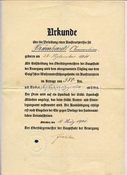 III. Reich - Originalunterschrift von dem Reichsleiter und Oberbürgermeister von München Karl Fiehler