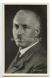 III. Reich - frühe Portraitpostkarte von Gottfried Feder - Mitgründer der Deutschen Arbeiterpartei -